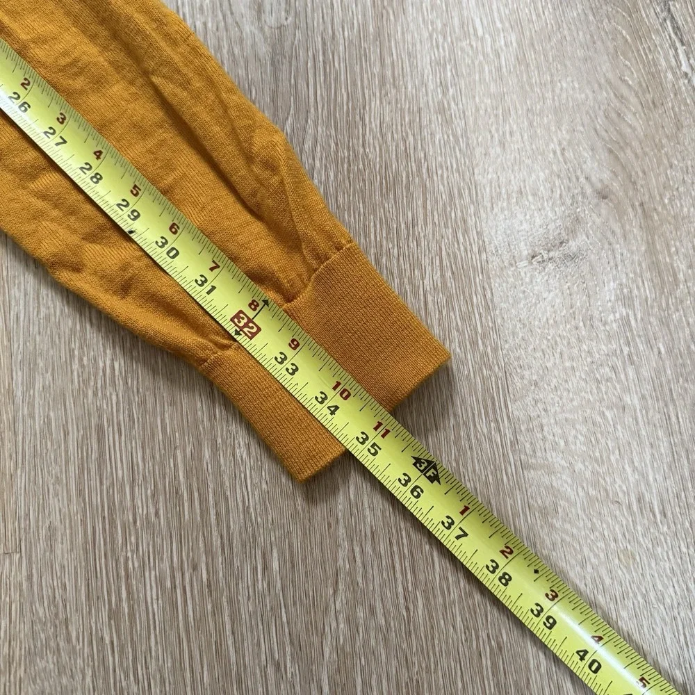 Charles Tyrwhitt Jumper Mens XXL 100% Merino Wool V-Neck Pullover Sweater Yellow